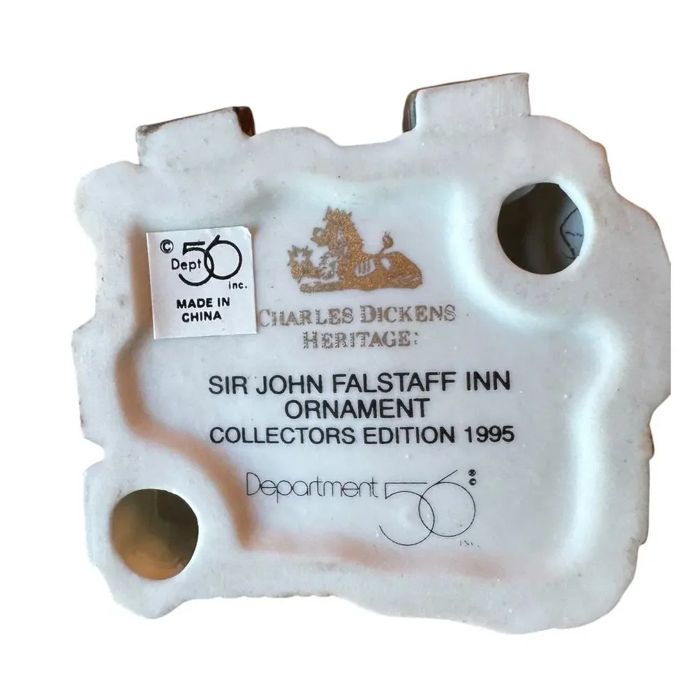 Dept 56 Sir John Falstaff Inn Ornament 1995 Dickens Village Heritage